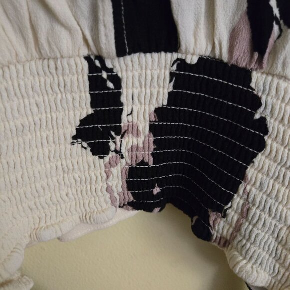 Free People Say You Love Me Floral Print Keyhole Top Size S - Picture 10 of 13